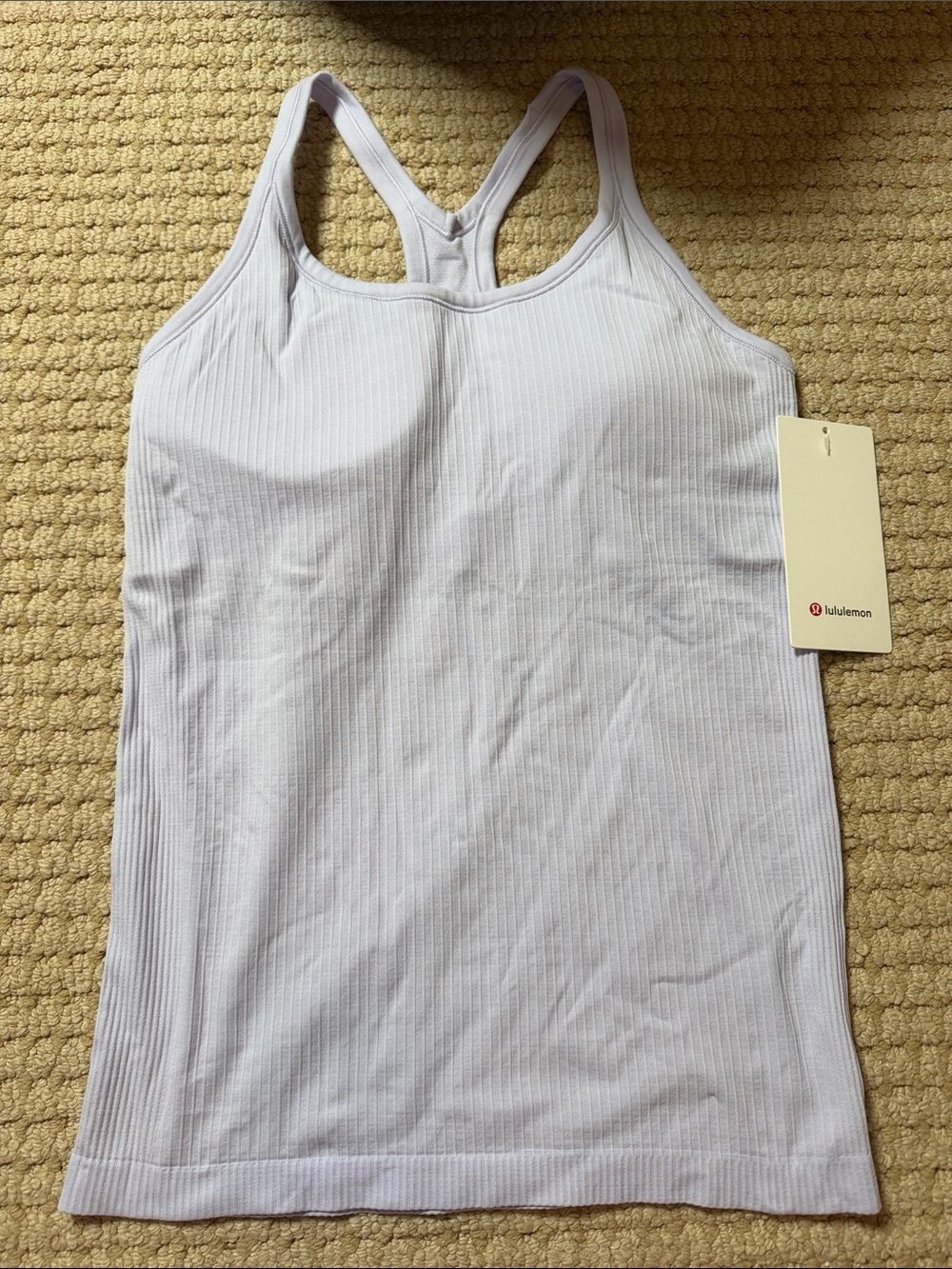 lululemon Ebb to Street Tank - Lavender Ribbed Tank